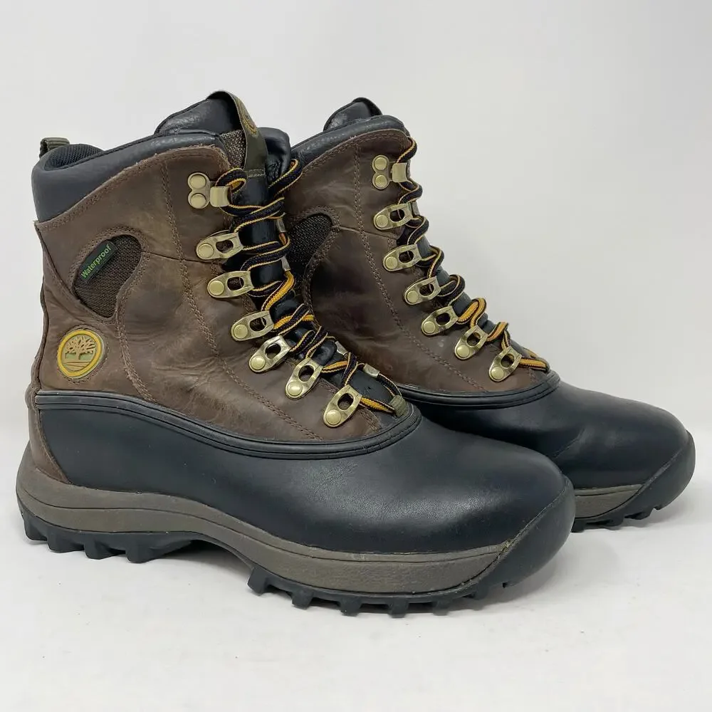 Timberland Waterproof High Hiking Boots Leather Synthetic Mens Size 7